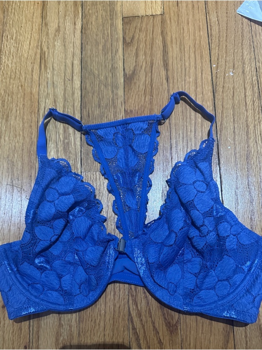 Blue Lace Underwire Bralette - Women Intimates